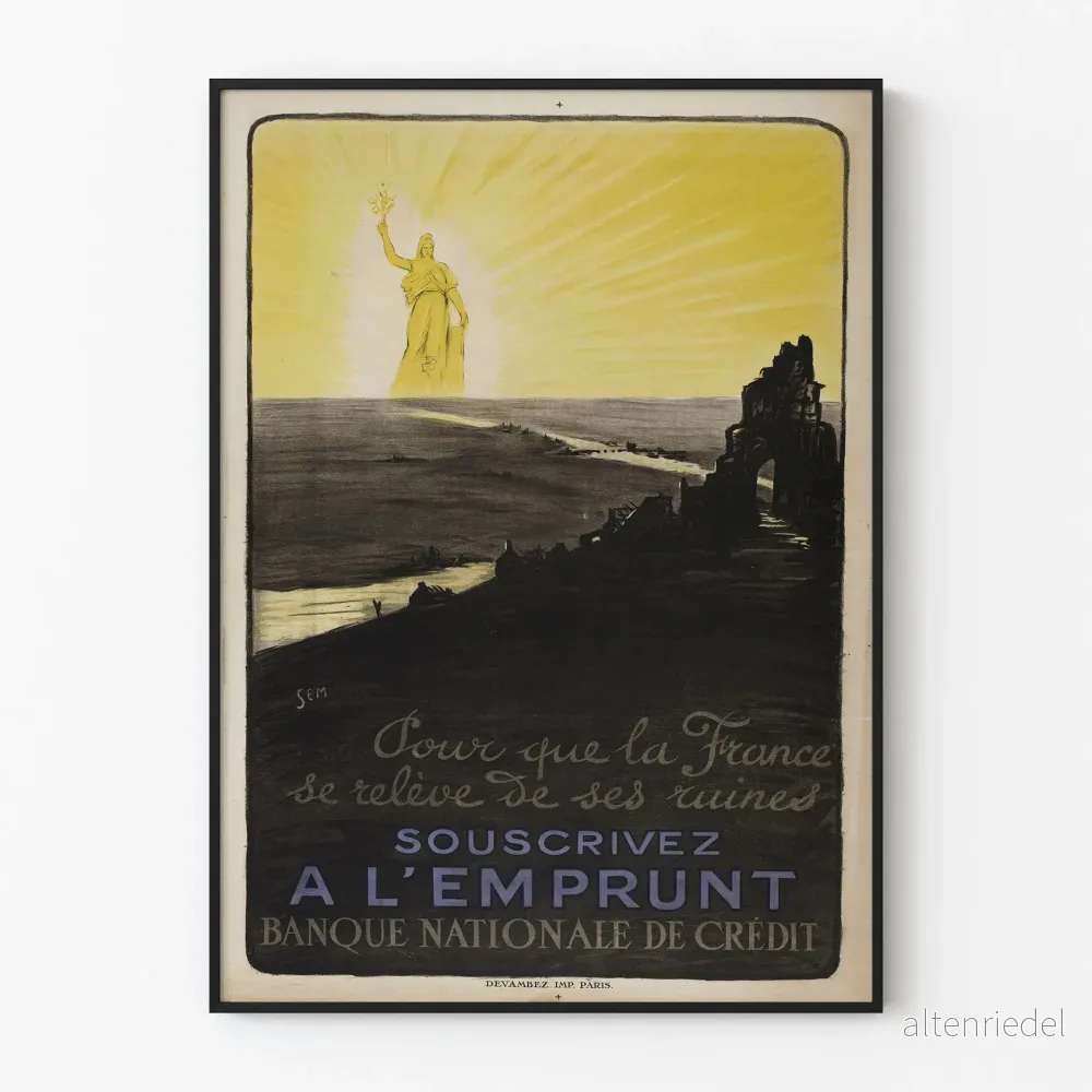 Vintageposter från Nationalbankens kreditinstitut - Teckna dig för lånet