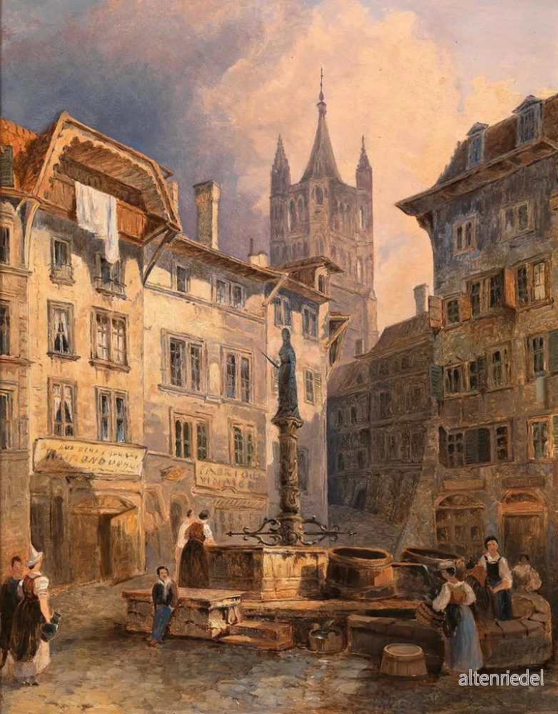 Målning Place de Palud i Lausanne - Adalbert Stifter - Bild 2