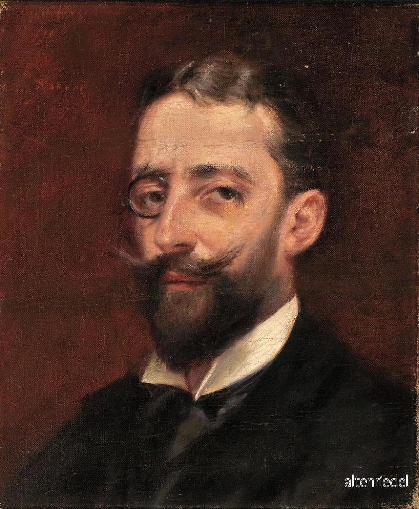 Målning Man med monocle - Alice Pike Barney | Konsttryck - Bild 2