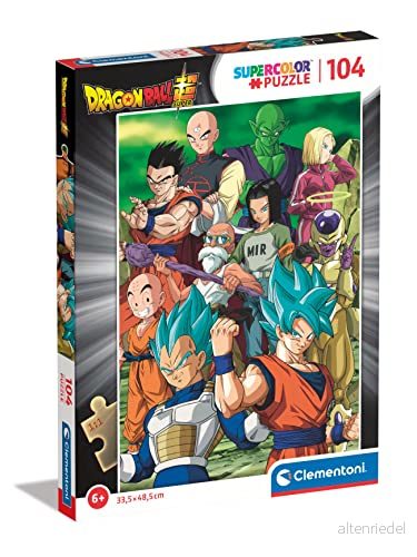 Clementoni - 25750 Supercolor Pussel Dragonball 104 Bitar, 6-8 år, för barn 8005125257508