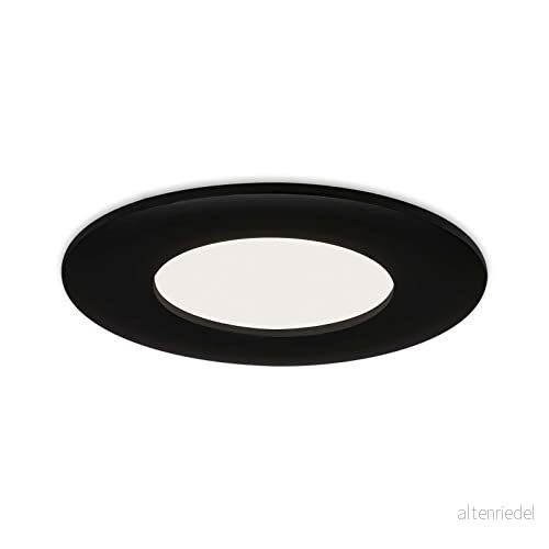 BRILONER - LED infälld armatur, lampa LED, taklampa 5 Watt, 450 Lumen, 4.000 Kelvin, IP44, svart matt, 85x27mm (DxH) 4002707402466