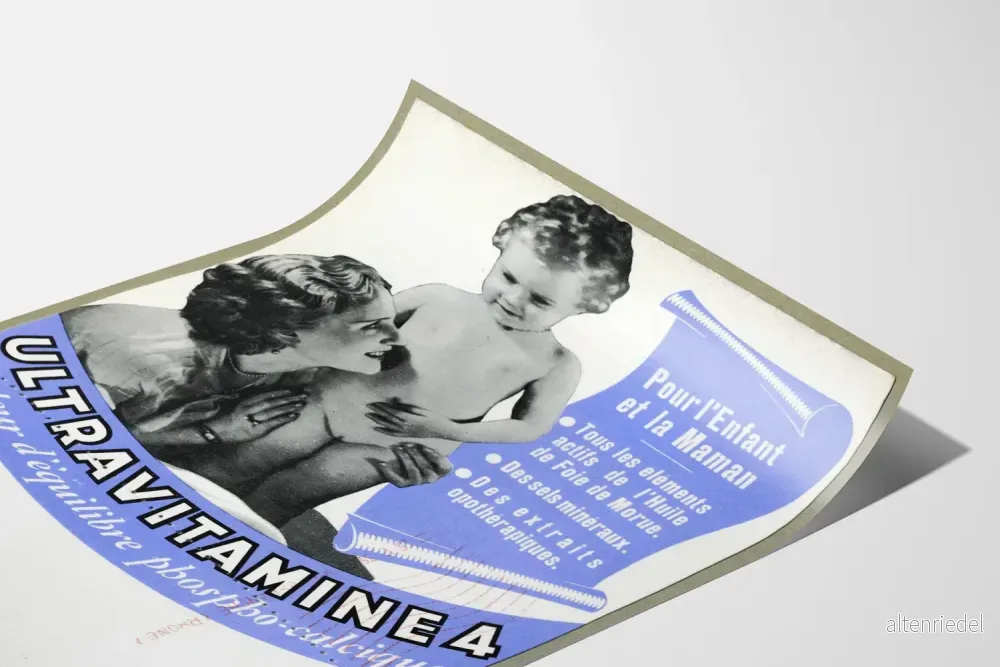 Vintageposter Ultravitamine 4 för barn och mamma - Bild 3