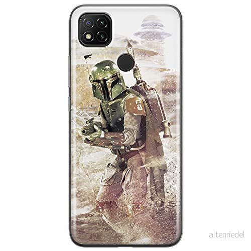 ERT GROUP mobiltelefonfodral för Xiaomi REDMI 9C originalt och officiellt licensierat Star Wars mönster Boba Fett 001 optimalt anpassad till formen på mobiltelefonen, fodral tillverkad av TPU plast 5903040304419