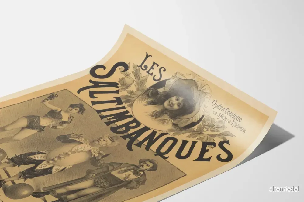 Vintageposter Les Saltimbanques, komisk opera av Louis Ganne - Bild 3