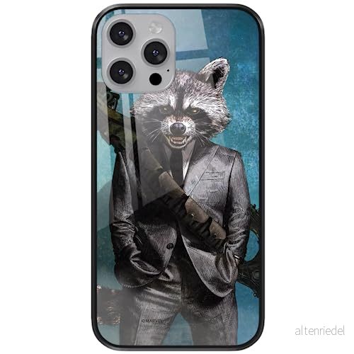 ERT GROUP mobiltelefonfodral för Apple Iphone 13 MINI originalt och officiellt licensierat Marvel mönster Rocket 009 tillverkad av härdat glas, skyddsfodral 5904805881558