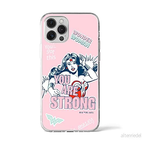 ERT GROUP mobiltelefonfodral för Apple Iphone 12 PRO MAX originalt och officiellt licensierat DC mönster Wonder Woman 025 Vit anpassad till formen på mobiltelefonen, fodral tillverkad av TPU plast 5903932930696