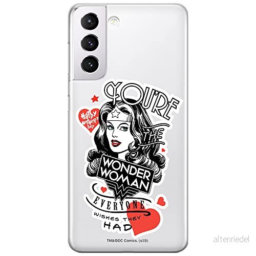 ERT GROUP mobiltelefonfodral för Samsung S21 PLUS originalt och officiellt licensierat DC mönster Wonder Woman 014 optimalt anpassad till formen på mobiltelefonen, gedeeltelijk transparant 5903932396652