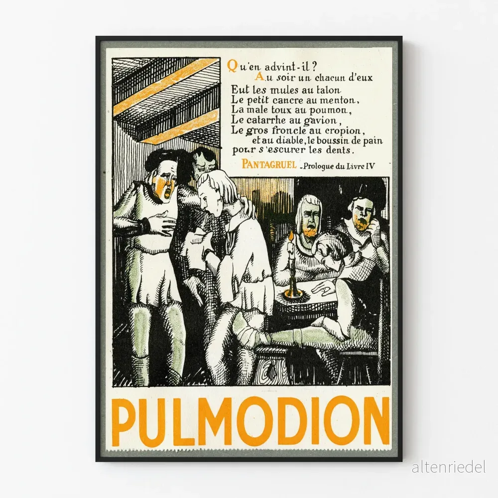 Vintage reklamposter Pulmodion Pantagruel