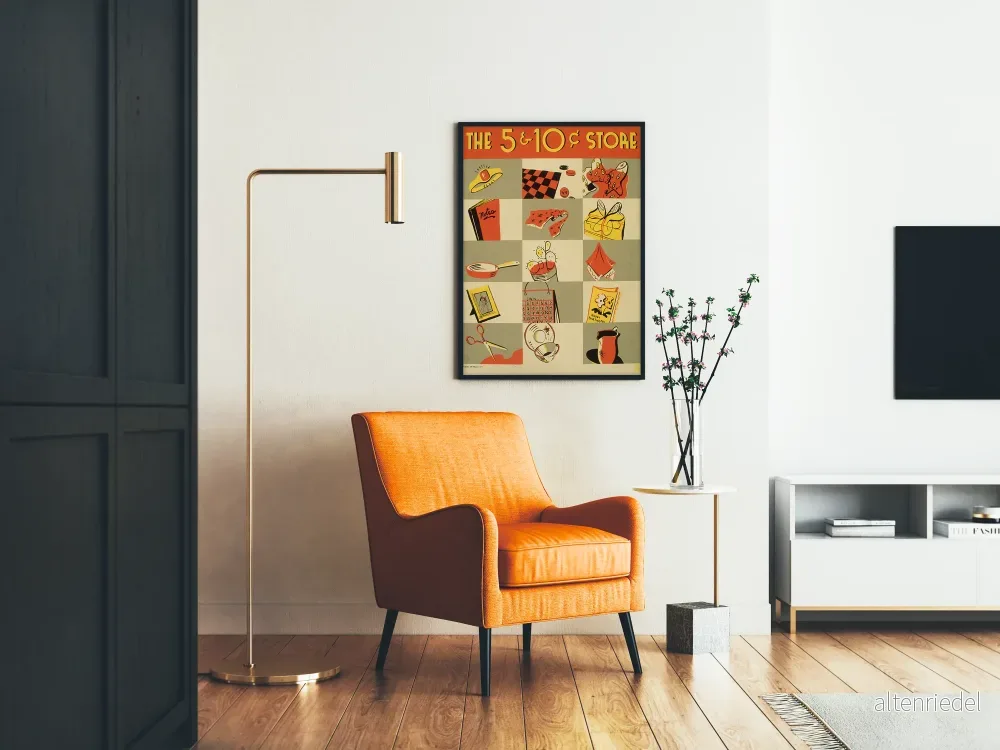 Vintageposter The 5 & 10¢ Store - Retro väggdekoration - Bild 2