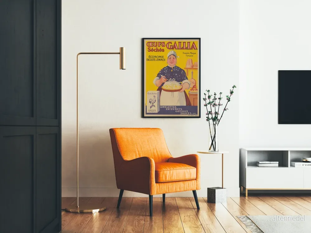 Vintageposter med torkade ägg Gallia - Köksväggdekoration i retrostil - Bild 2