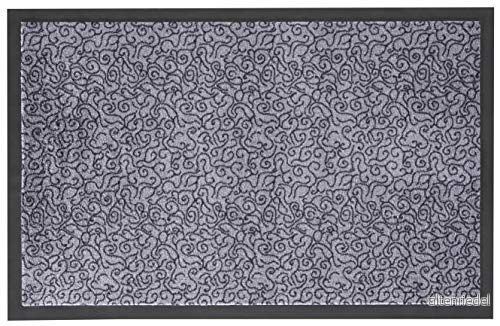 Zala Living tvättbar inomhus & utomhus dörrmatta smutsmatta smart (45 x 75 cm, 100% polyamid, baksida gummerad, golvvärme lämplig), grå 4260482441388