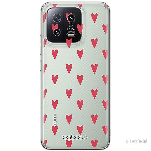 ERT GROUP mobiltelefonfodral för Xiaomi 13 originalt och officiellt licensierat Babaco mönster Hearts 004 optimalt anpassad till formen på mobiltelefonen, gedeeltelijk transparant 5905511904715
