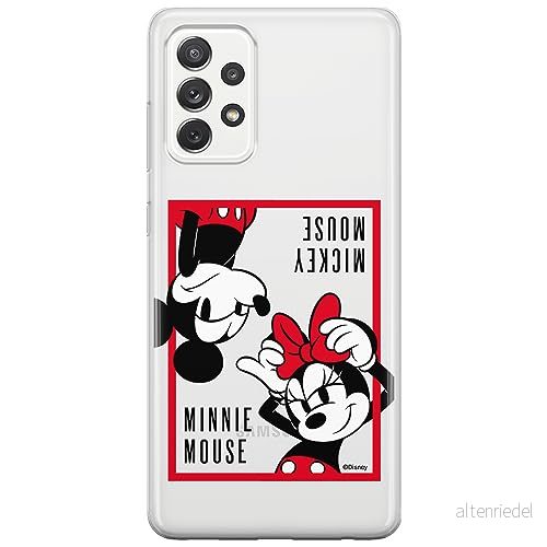 ERT GROUP mobiltelefonfodral för Samsung A52 5G / LTE 4G A52S originalt och officiellt licensierat Disney mönster Mickey & Minnie 019, gedeeltelijk transparant 5905511989491
