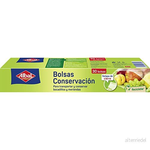 Albal Förvaringsväskor, låsflik, max 3L, 30 stycken, 25 x 37 cm 8410208957990