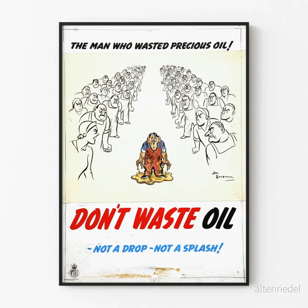 Vintageposter för medvetenhet om oljespill