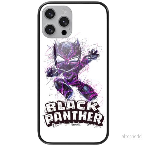 ERT GROUP mobiltelefonfodral för Apple Iphone X/XS originalt och officiellt licensierat Marvel mönster Black Panther 017 tillverkad av härdat glas, optimalt anpassat till mobilens form, skyddsfodral 5904805233234