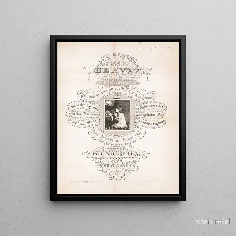 Målning La prière du Seigneur – American Photo-Lithographic & Co.. | Konsttryck Målning La prière du Seigneur – American Photo-Lithographic & Co.. | Konsttryck