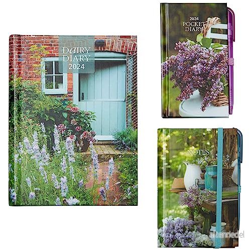 Dairy Diary Set 2024: This great value set, featuring Britain’s most loved diary, is perfect for all your planning needs. Including the beautiful A5 ... Pocket with pen and Notebook pen. 9781911388456