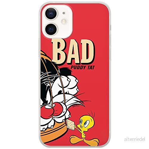 ERT GROUP mobiltelefonfodral för Apple Iphone 12/12 PRO originalt och officiellt licensierat Looney Tunes mönster Sylvester & Tweety 003, fodral tillverkad av TPU plast 5903932002430