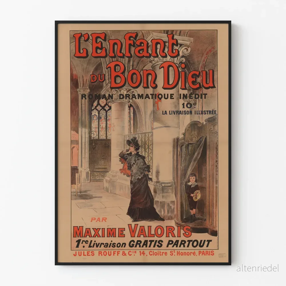 Vintageposter L'Enfant du Bon Dieu av Maxime Valoris