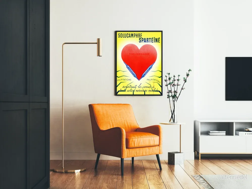 Vintageposter Solucamphre Spartéiné dekor hjärta och hälsa - Bild 2