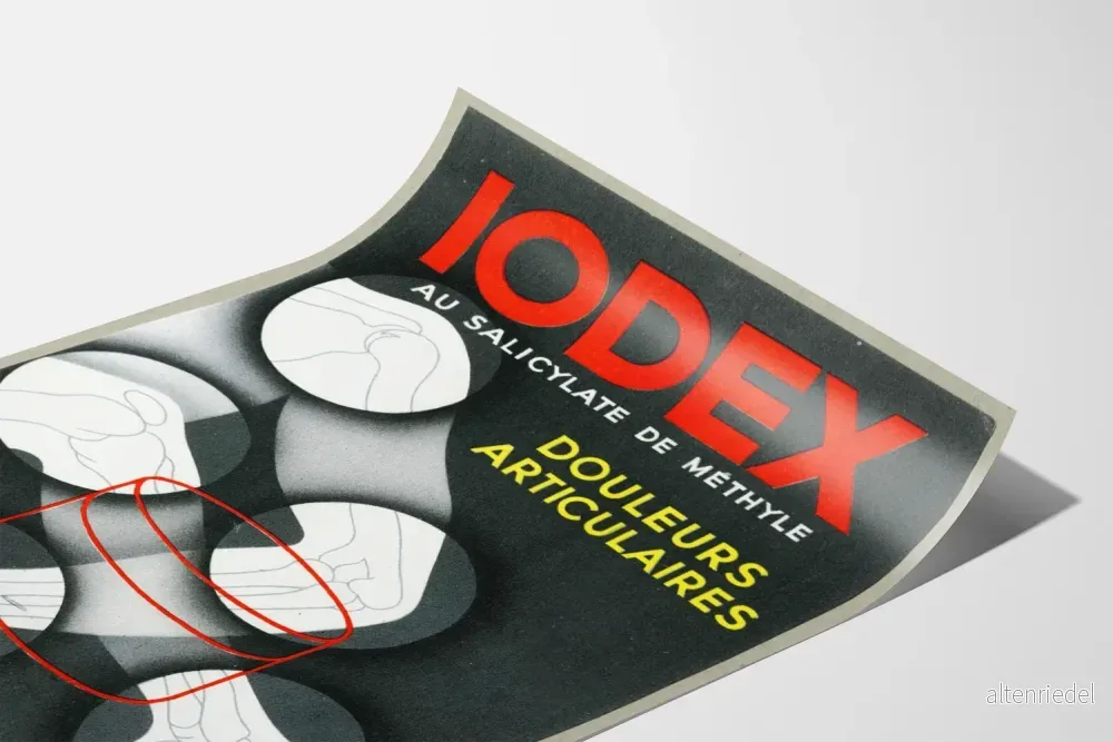 Vintageposter IODEX för ledvärk - Bild 3