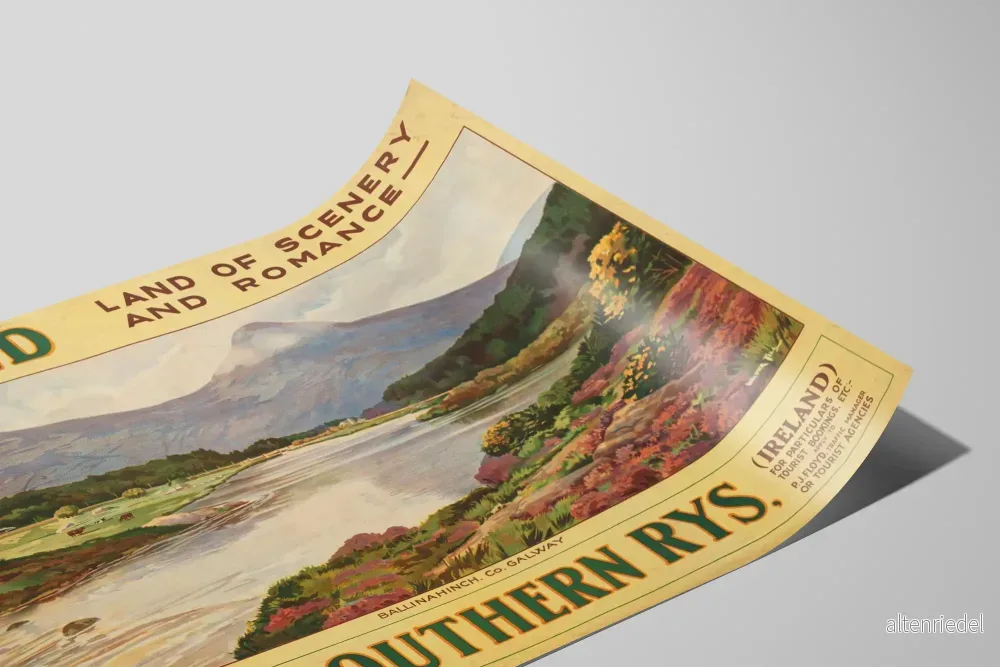 Vintageposter Irland Landskap Romantiskt Ballinahinch Galway - Bild 2