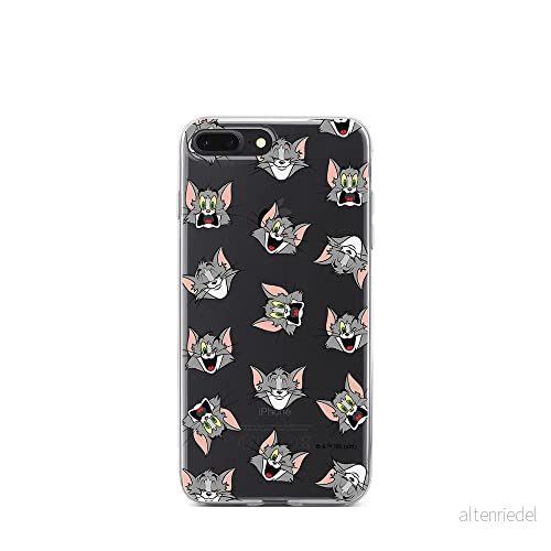 ERT GROUP mobiltelefonfodral för Apple Iphone 7 PLUS/ 8 PLUS originalt och officiellt licensierat Tom and Jerry mönster 007 Vit anpassad till formen på mobiltelefonen, gedeeltelijk transparant 5904805257339