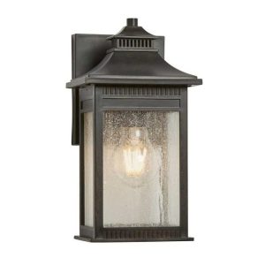 QUOIZEL Utomhusvägglampa Livingston small, 28,3 cm hög 5024005302018 QUOIZEL Utomhusvägglampa Livingston small, 28,3 cm hög 5024005302018