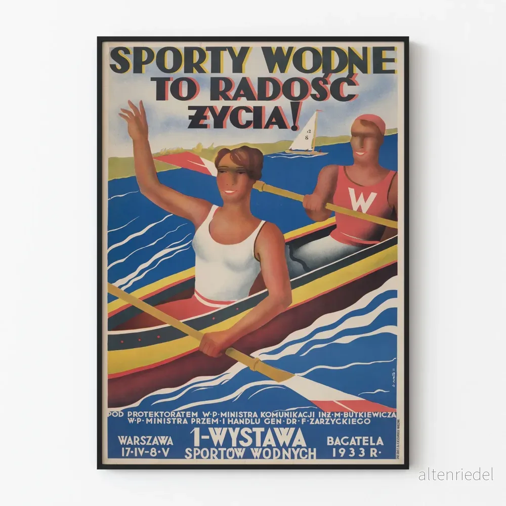 Vintage sport nautisk poster 1933