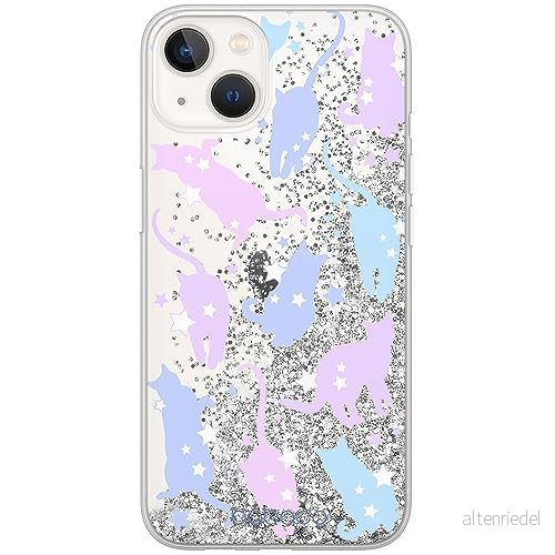 ERT GROUP mobiltelefonfodral för Apple Iphone 13 MINI originalt och officiellt licensierat Babaco mönster Cats 016 optimalt anpassad till formen på mobiltelefonen, med glitter overflow effekt 5905131123527