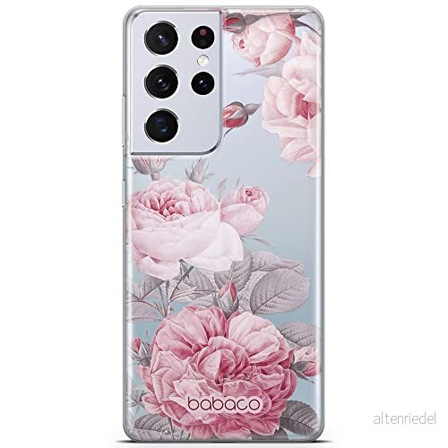 ERT GROUP mobiltelefonfodral för Samsung S21 ULTRA originalt och officiellt licensierat Babaco mönster Flowers 050 optimalt anpassad till formen på mobiltelefonen, gedeeltelijk transparant 5905131348159