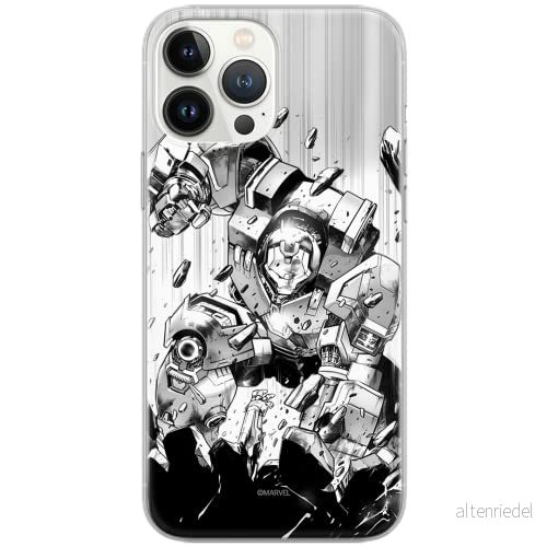 ERT GROUP mobiltelefonfodral för Iphone 13 PRO MAX originalt och officiellt licensierat Marvel mönster Iron Man 018 Vit optimalt anpassad till formen på mobiltelefonen, fodral tillverkad av TPU plast 5903932926149