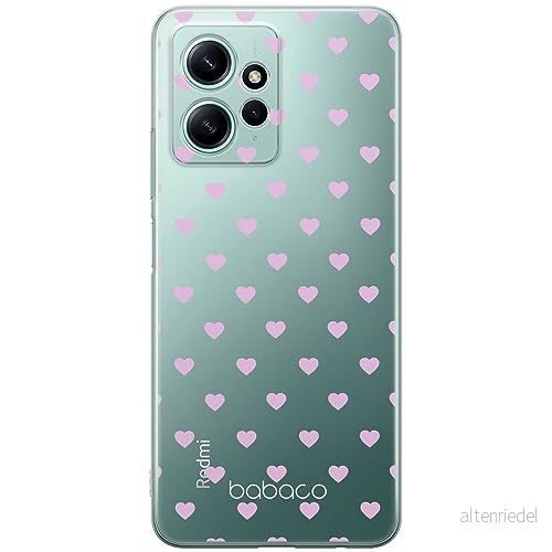 ERT GROUP mobiltelefonfodral för Xiaomi REDMI NOTE 12 4G originalt och officiellt licensierat Babaco mönster Hearts 001 optimalt anpassad till formen på mobiltelefonen, gedeeltelijk transparant 5905511939212