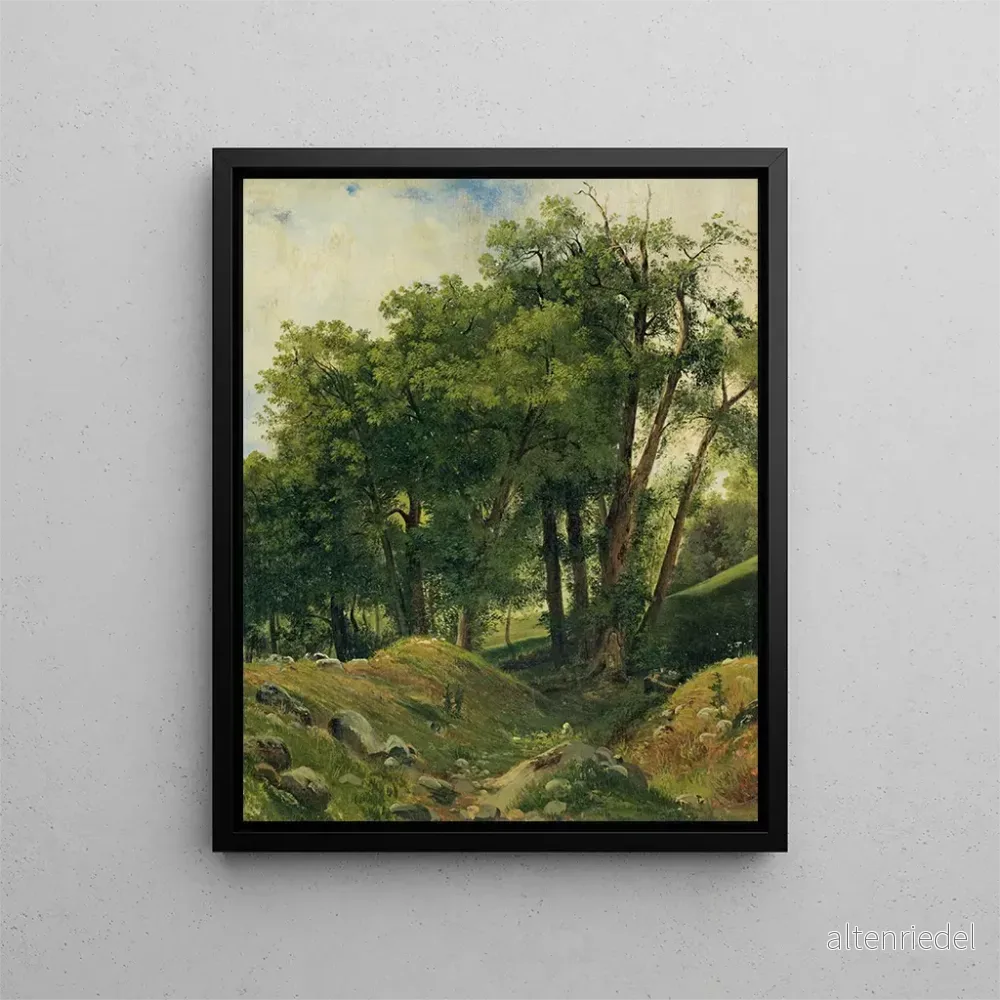 Målning av kastanjeträd - Alexandre Calame | Konsttryck