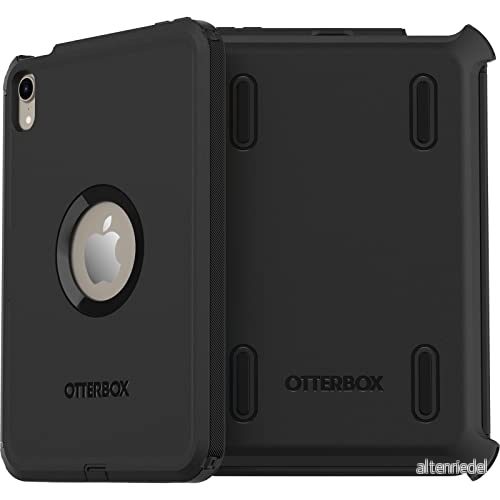 OtterBox för iPad Mini 8.3 Tum 7:e gen 2024 (A17 Pro) / 6:e 2021, Robust och skyddande skal, Defender, Svart Utan retailförpackning 840262369206