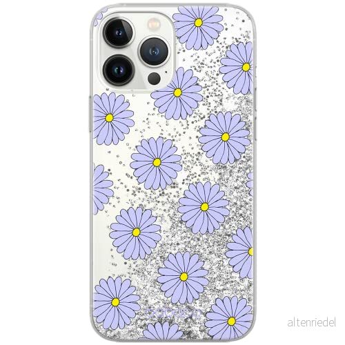 ERT GROUP mobiltelefonfodral för Apple Iphone 13 PRO originalt och officiellt licensierat Babaco mönster Flowers 021 Vit optimalt anpassad till formen på mobiltelefonen, med glitter overflow effekt 5904805762529