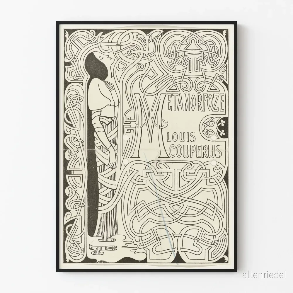 Dekorativ poster Metamorphose-utgåva i Art Nouveau-stil