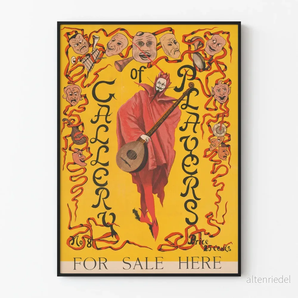 Vintageposter Gallery of Players originell väggdekoration