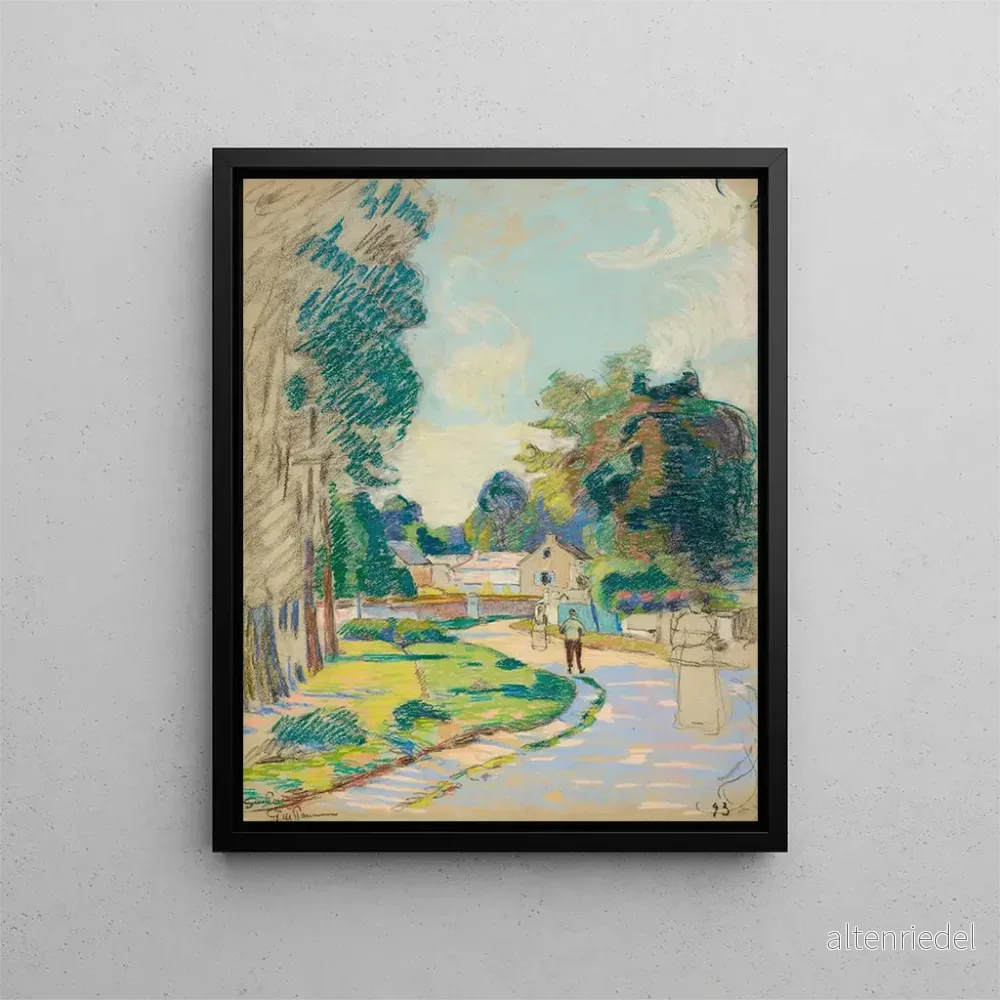 Målning En gata i Île-de-France – Armand Guillaumin | Konsttryck Målning En gata i Île-de-France – Armand Guillaumin | Konsttryck