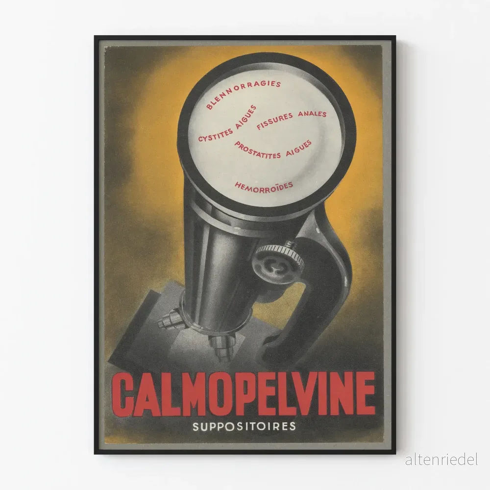 Vintageposter Calmopelvine - Retro medicinsk väggdekoration