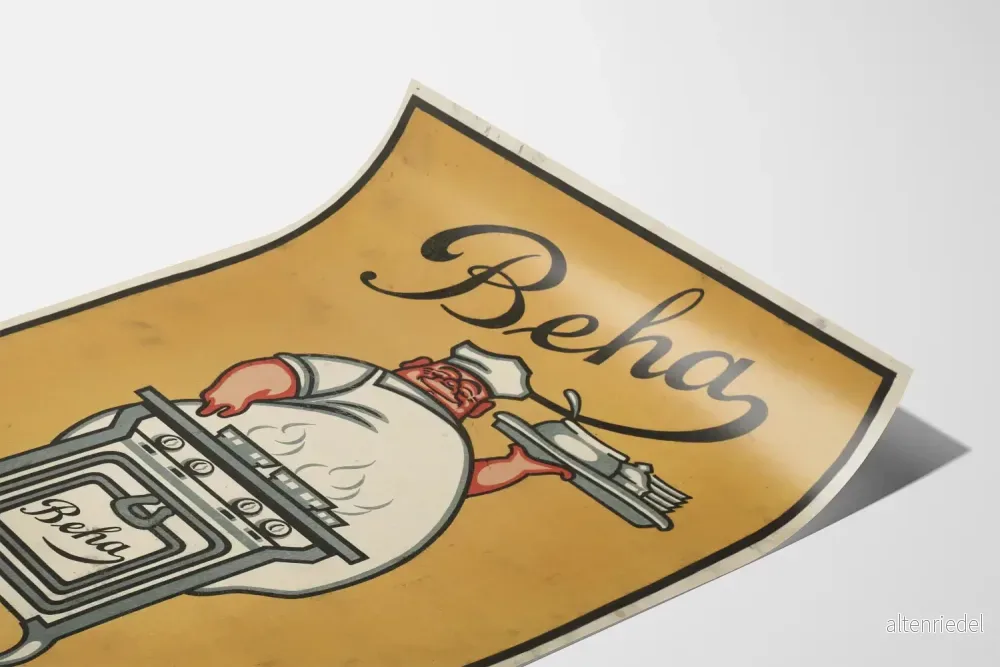 Vintageposter Beha dekorativ med kock och spis - Bild 3