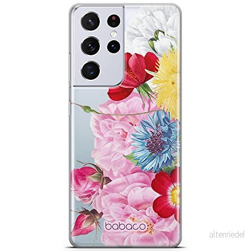 ERT GROUP mobiltelefonfodral för Samsung S21 ULTRA originalt och officiellt licensierat Babaco mönster Flowers 056 optimalt anpassad till formen på mobiltelefonen, gedeeltelijk transparant 5905131361837