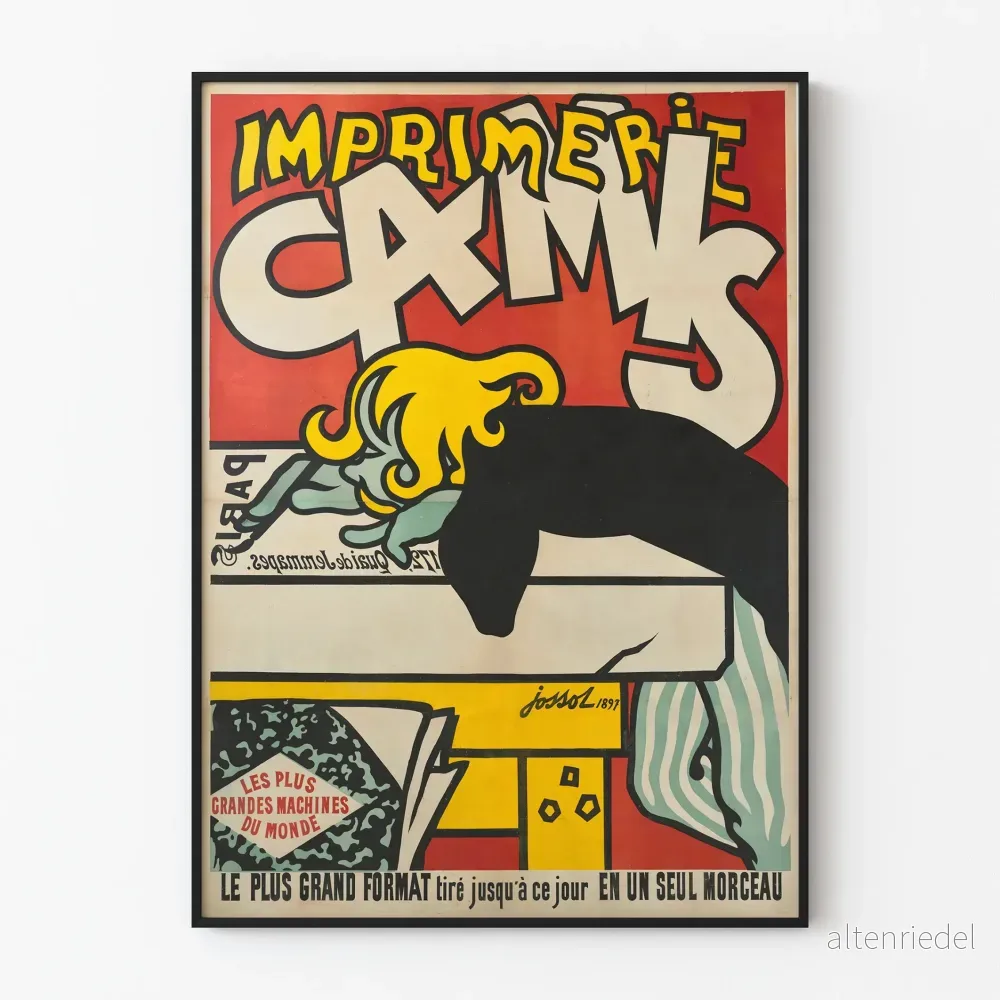 Vintageposter Imprimerie Camis - De största maskinerna i världen