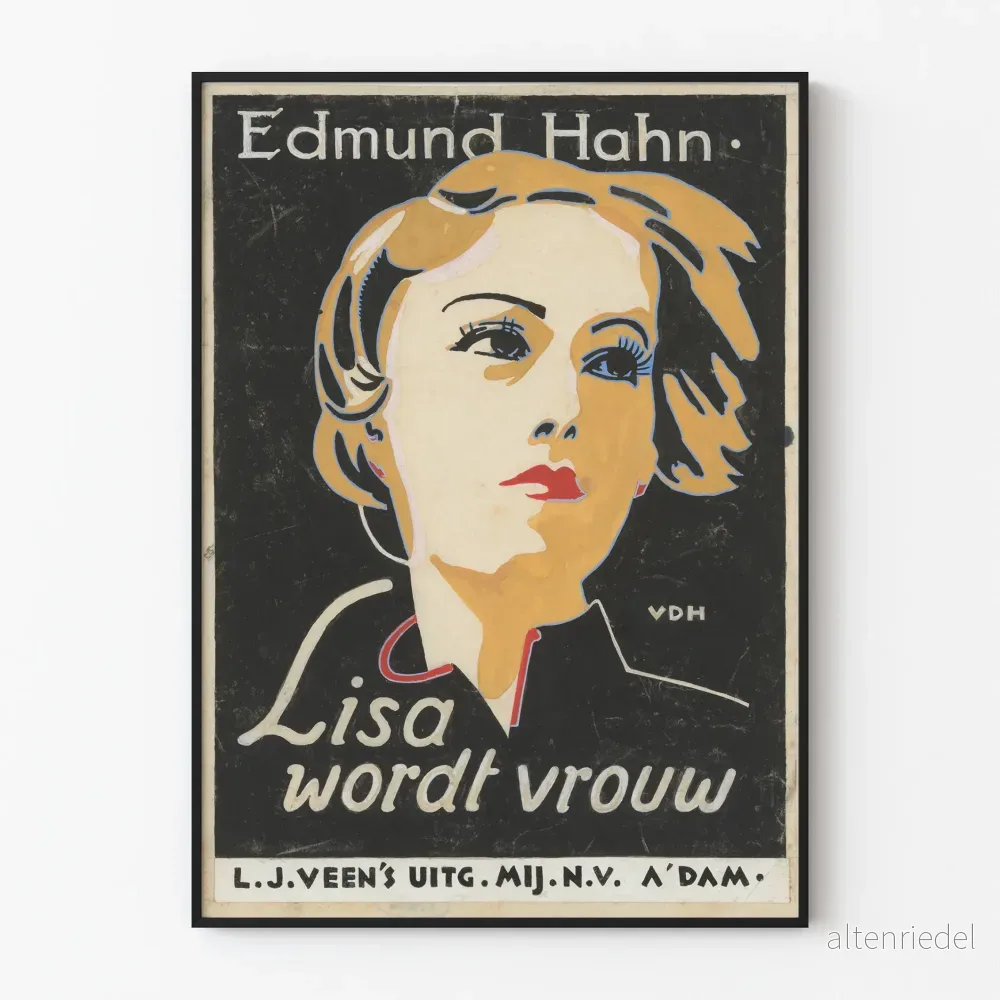 Kunstnärlig vintageposter av kvinnoporträtt – Lisa blir kvinna Kunstnärlig vintageposter av kvinnoporträtt – Lisa blir kvinna