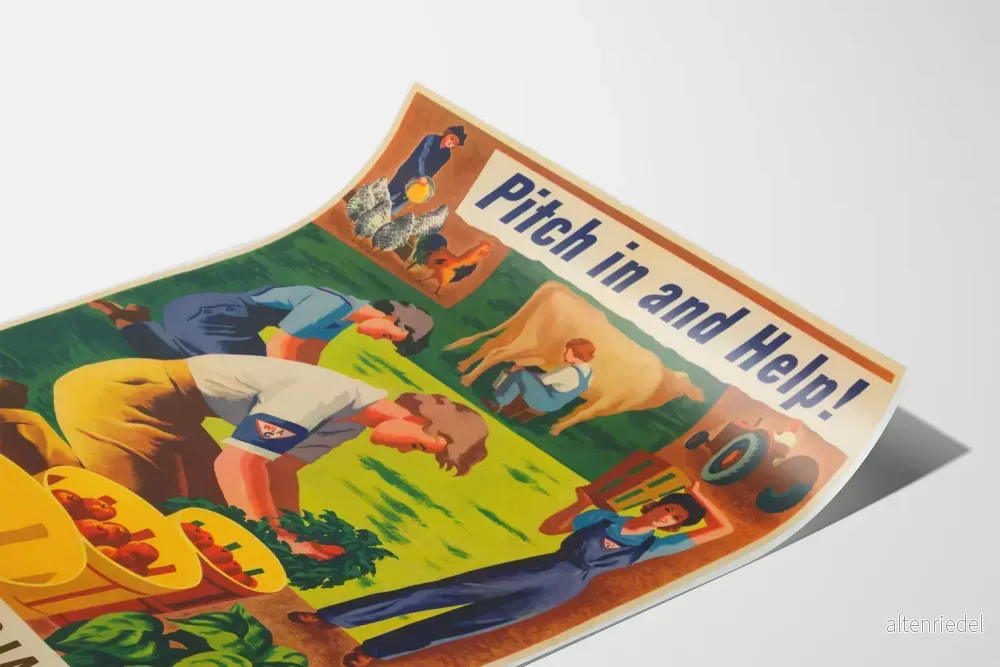 Vintageaffisch för Women's Land Army USA - Bild 3