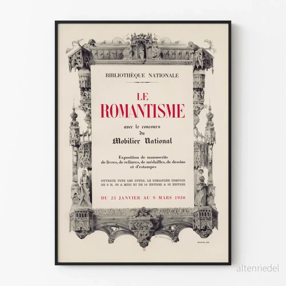 Vintageposter Le Romantismen - Konstnärlig Väggdekoration