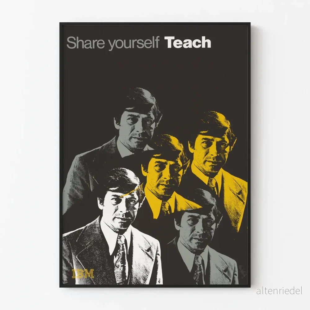 Vintageposter IBM Share Yourself Teach för professionell väggdekoration