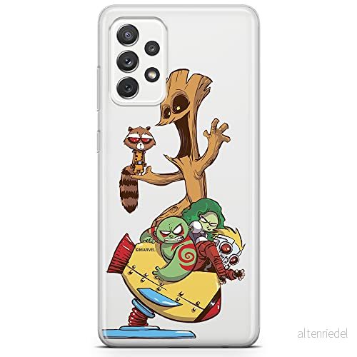 ERT GROUP mobiltelefonfodral för Samsung A73 5G originalt och officiellt licensierat Marvel mönster Guardians of the Galaxy 020 anpassad till formen på mobiltelefonen, gedeeltelijk transparant 5904805521911