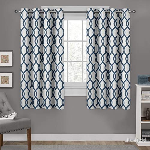 Exklusiva hemgardiner Kochi genomföring topppanel par, blågrön, 54 x 63, 2 stycken 642472019946